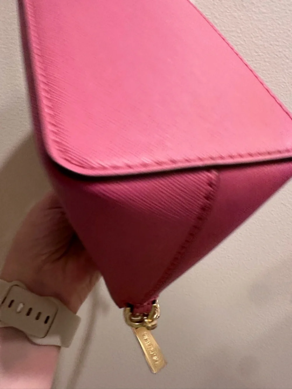 Michael Kors Pink and Cream Colorblock Crossbody with Gold Chain - Picture 4 of 7